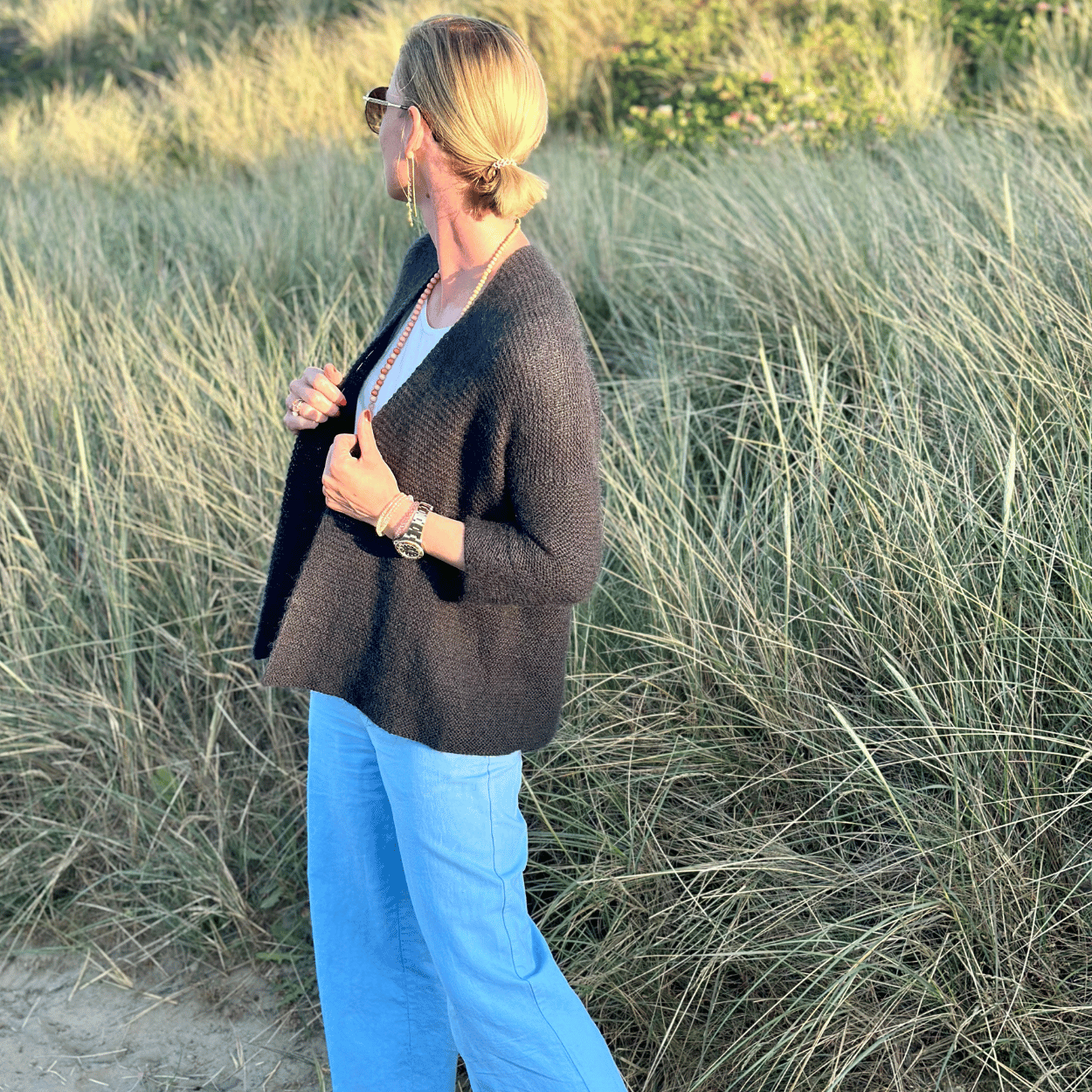 Strickdesign Der feine QiMONO Cardigan