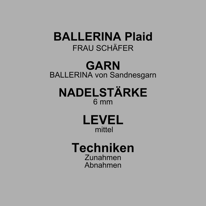 Strickanleitung BALLERINA Plaid (PDF)