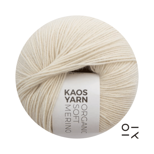 Strickwolle Organic Soft Merino Kaos Yarn Natural 1001
