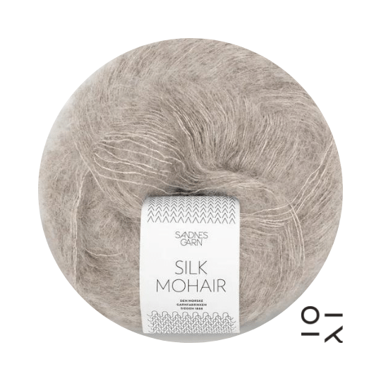 Wolle Sandnesgarn Silk Mohair Beigemelert 2650